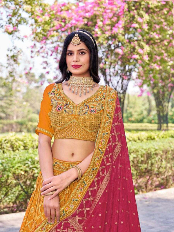 Banarasi Soft Silk RIN197 Naseehat-2695 Lehengas Wedding Collections Festive Collections Wholesale Designer Lehenga Silk Lehenga Banarasi Lehenga