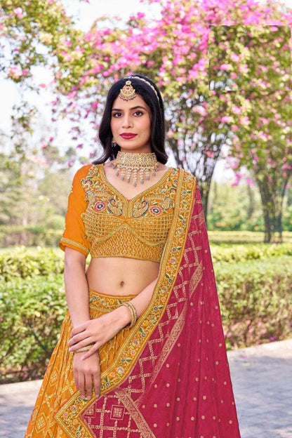 Banarasi Soft Silk RIN197 Naseehat-2695 Lehengas Wedding Collections Festive Collections Wholesale Designer Lehenga Silk Lehenga Banarasi Lehenga