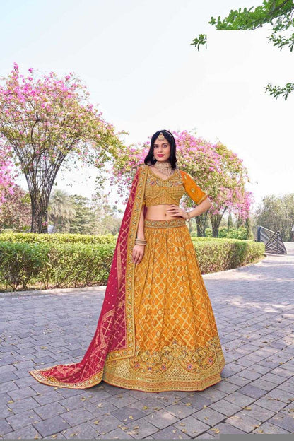 Banarasi Soft Silk RIN197 Naseehat-2695 Lehengas Wedding Collections Festive Collections Wholesale Designer Lehenga Silk Lehenga Banarasi Lehenga