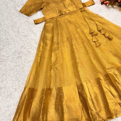 Banarasi Soft Silk RIN222 149 Gowns Wedding Collections Wholesale Party Wear Gowns Sangeet Outfits