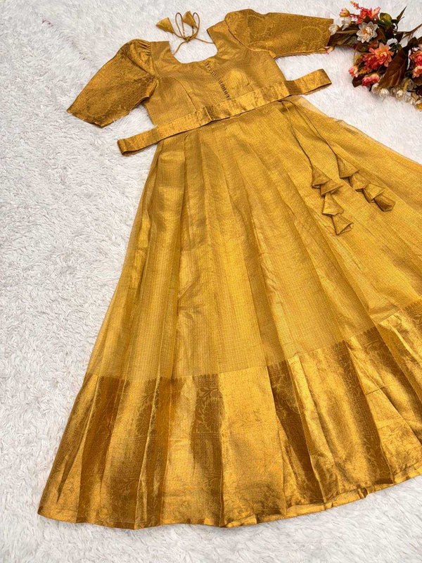 Banarasi Soft Silk RIN222 149 Gowns Wedding Collections Wholesale Party Wear Gowns Sangeet Outfits