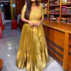 Banarasi Soft Silk RIN222 149 Gowns Wedding Collections Wholesale Party Wear Gowns Sangeet Outfits