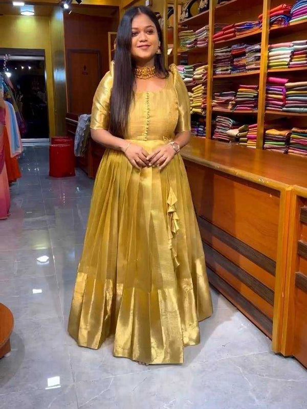 Banarasi Soft Silk RIN222 149 Gowns Wedding Collections Wholesale Party Wear Gowns Sangeet Outfits