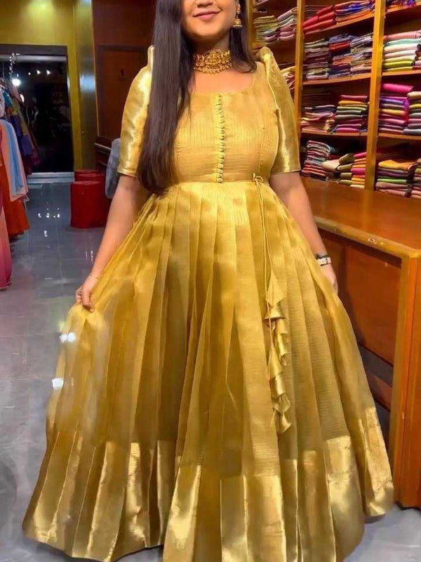 Banarasi Soft Silk RIN222 149 Gowns Wedding Collections Wholesale Party Wear Gowns Sangeet Outfits