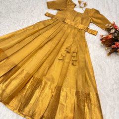 Banarasi Soft Silk RIN222 149 Gowns Wedding Collections Wholesale Party Wear Gowns Sangeet Outfits