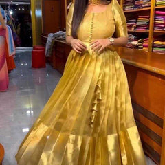 Banarasi Soft Silk RIN222 149 Gowns Wedding Collections Wholesale Party Wear Gowns Sangeet Outfits