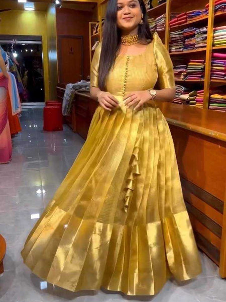 Banarasi Soft Silk RIN222 149 Gowns Wedding Collections Wholesale Party Wear Gowns Sangeet Outfits