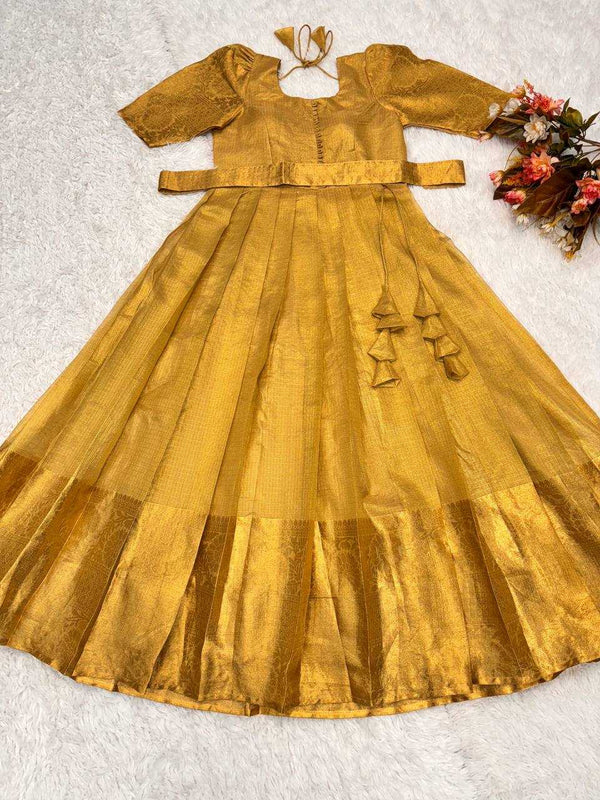 Banarasi Soft Silk RIN222 149 Gowns Wedding Collections Wholesale Party Wear Gowns Sangeet Outfits