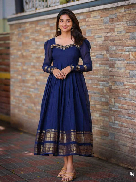 Blue Berry RIN217 JC313 Gowns Wholesale Printed Gowns Fancy Gowns Party Gowns