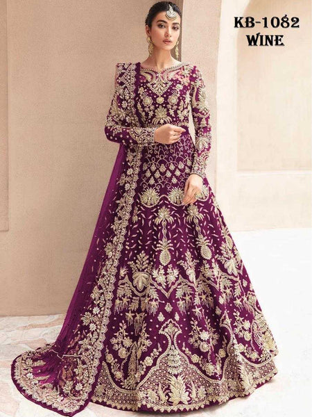 Butterfly Net KESH416 KB 1082 Gowns Wedding Collections Festive Collections Wholesale Embroidery Gowns Net Gowns Holi Collections