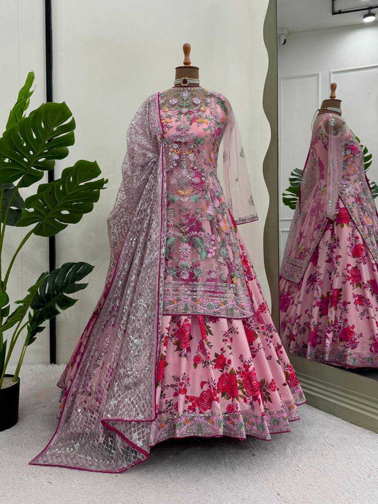 BUTTERFLY NET RIN169 5754 GOWNS WHOLESALE PRINTED FANCY ANARKALI PARTY LONG WEDDIGN GOWNS