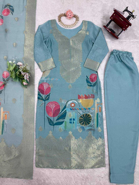 Chanderi Silk RIN133 16 Suits & Dresses Wholesale Ladies Suits Printed Suits Embroidery Suits