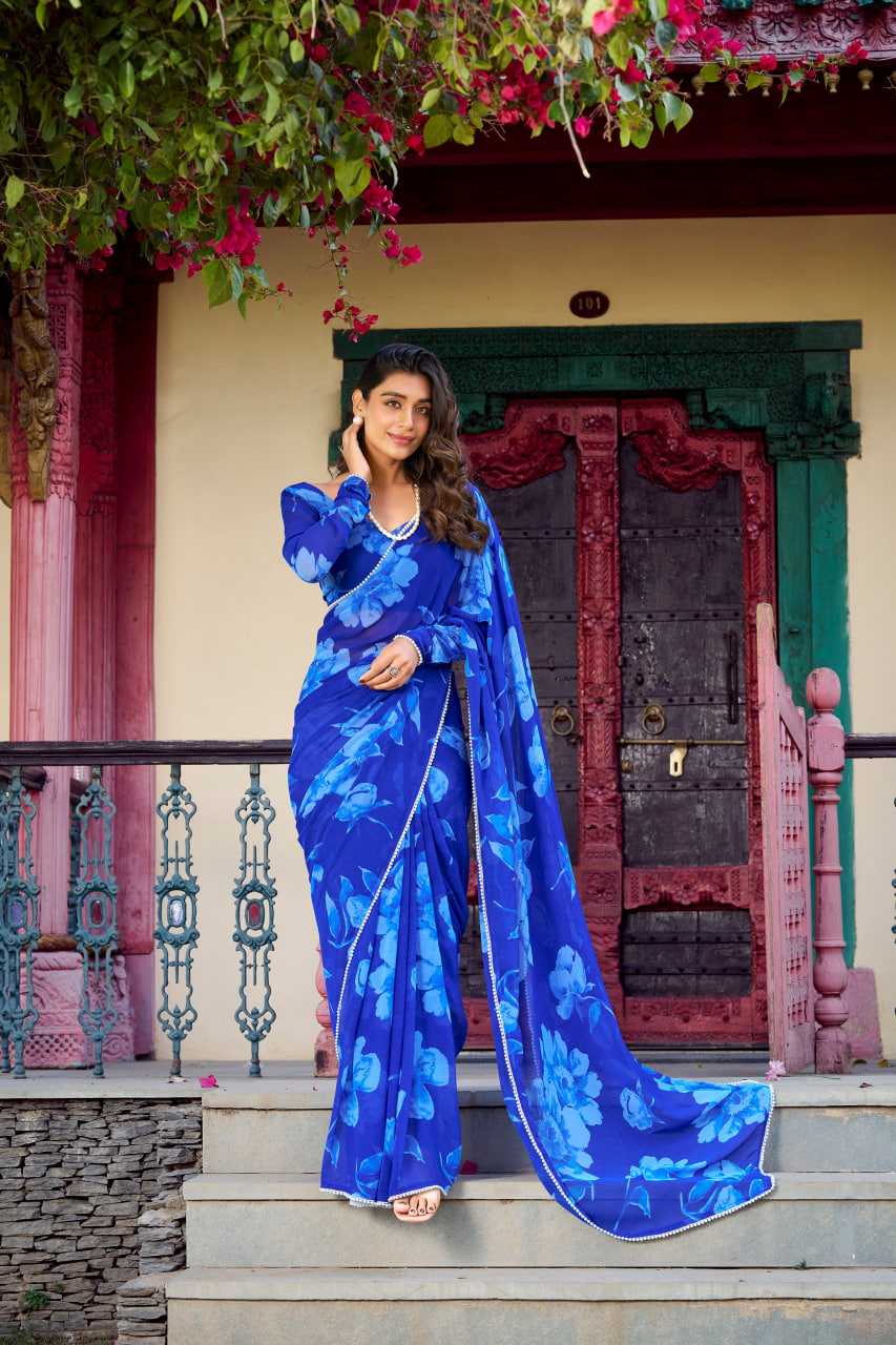 Chiffon KESH134 7011 Sarees Wholesale Printed Sarees Chiffon Sarees Lightweight Sarees