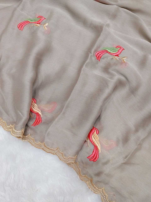 Chiffon RIN171 KOKILA- 380 Sarees Silk Sarees Wedding Collections Wholesale Chiffon Sarees Embroidered Sarees Mehendi Outfits