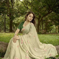 Chiffon RIN171 KOKILA- 380 Sarees Silk Sarees Wedding Collections Wholesale Chiffon Sarees Embroidered Sarees Mehendi Outfits