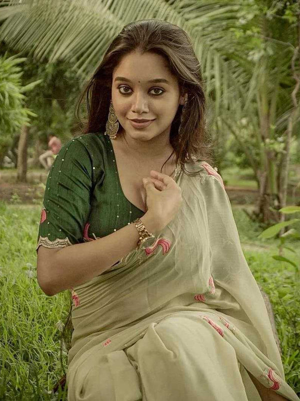 Chiffon RIN171 KOKILA- 380 Sarees Silk Sarees Wedding Collections Wholesale Chiffon Sarees Embroidered Sarees Mehendi Outfits