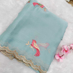 Chiffon RIN171 KOKILA- 380 Sarees Silk Sarees Wedding Collections Wholesale Chiffon Sarees Embroidered Sarees Mehendi Outfits