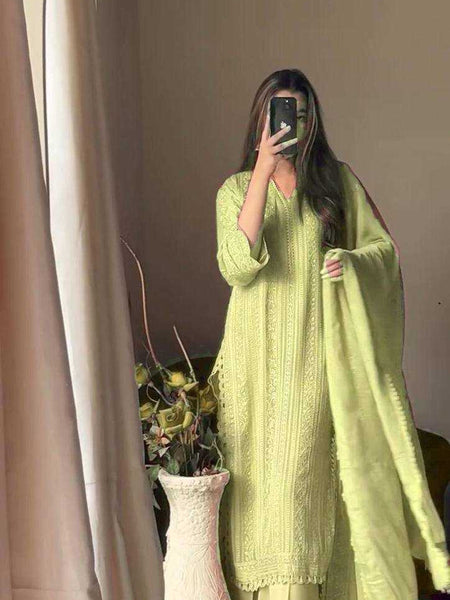 Chinon RIN110 322 Suits & Dresses Wholesale Ladies Suits Embroidery Suits Palazzo Suit