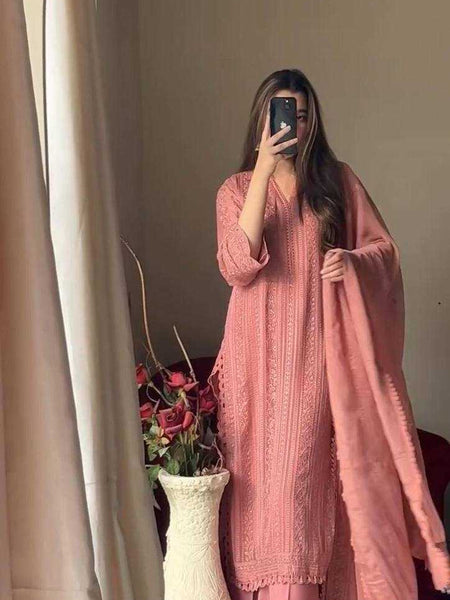 Chinon RIN110 322 Suits & Dresses Wholesale Ladies Suits Embroidery Suits Palazzo Suit