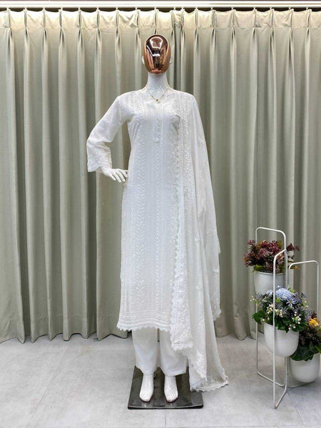 Chinon RIN110 322 Suits & Dresses Wholesale Ladies Suits Embroidery Suits Palazzo Suit