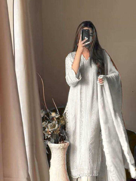 Chinon RIN110 322 Suits & Dresses Wholesale Ladies Suits Embroidery Suits Palazzo Suit