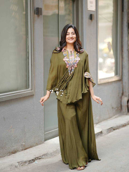 Chinon RIN110 349 Suits & Dresses Wholesale Ladies Suits Embroidery Suits Palazzo Suit