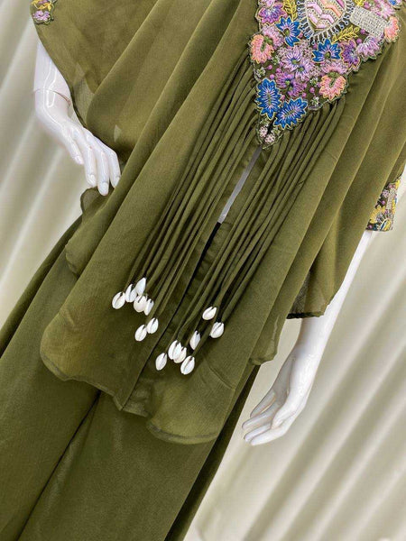 Chinon RIN110 349 Suits & Dresses Wholesale Ladies Suits Embroidery Suits Palazzo Suit