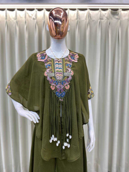 Chinon RIN110 349 Suits & Dresses Wholesale Ladies Suits Embroidery Suits Palazzo Suit