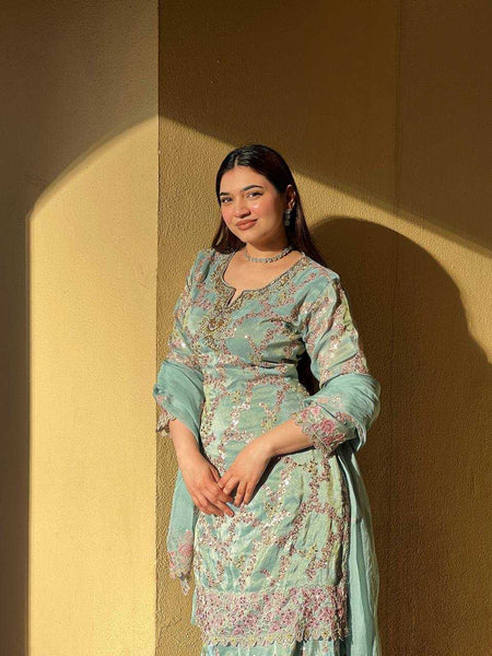 Chinon RIN110 350 Suits & Dresses Wholesale Ladies Suits Embroidery Suits Palazzo Suit Party wear suits