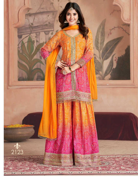 Chinon RIN184 2121 Suits & Dresses Wedding Collections Festive Collections Wholesale Sharara Salwar Suits Embroidery Suits Designer Suits