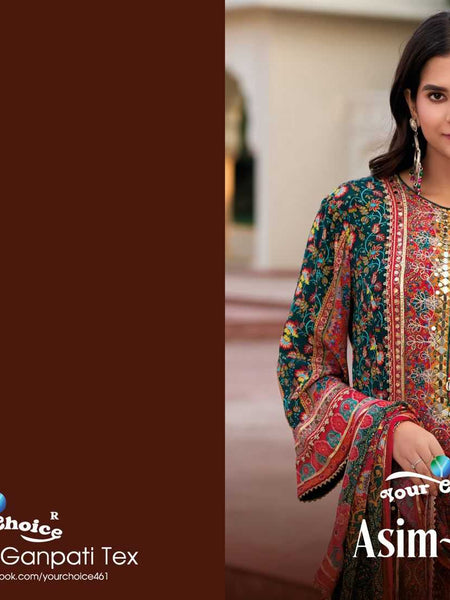 Chinon RIN184 Asim~Jofa Suits & Dresses Wedding Collections Festive Collections Wholesale Wedding Suits Punjabi Suit Designer Suits