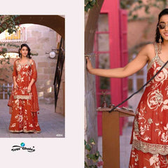 Chinon RIN184 GINNI-4 Suits & Dresses Wedding Collections Festive Collections Wholesale Sharara Salwar Suits Embroidery Suits Designer Suits