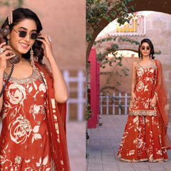 hinon RIN184 GINNI-4 Suits & Dresses Wedding Collections Festive Collections Wholesale Sharara Salwar Suits Embroidery Suits Handwork Suits