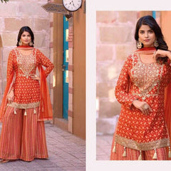 hinon RIN184 GINNI-4 Suits & Dresses Wedding Collections Festive Collections Wholesale Sharara Salwar Suits Embroidery Suits Handwork Suits