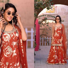 hinon RIN184 GINNI-4 Suits & Dresses Wedding Collections Festive Collections Wholesale Sharara Salwar Suits Embroidery Suits Handwork Suits