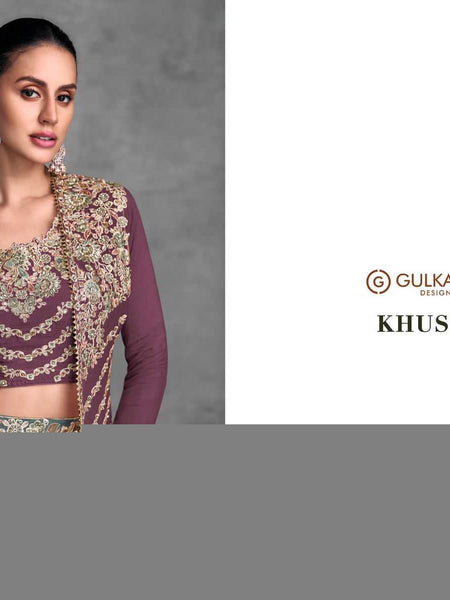 Chinon RIN184 Gulkayra Designer-KHUSI Lehengas Wedding Collections Festive Collections Wholesale Designer Lehenga Fancy Lehenga Embroidered Lehenga