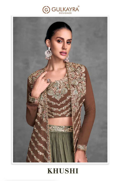 Chinon RIN184 Gulkayra Designer-KHUSI Lehengas Wedding Collections Festive Collections Wholesale Designer Lehenga Fancy Lehenga Embroidered Lehenga