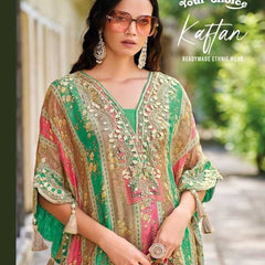 Chinon RIN184 Kaftan Suits & Dresses Wedding Collections Festive Collections Wholesale Embroidery Suits Designer Suits Kaftan Dresses