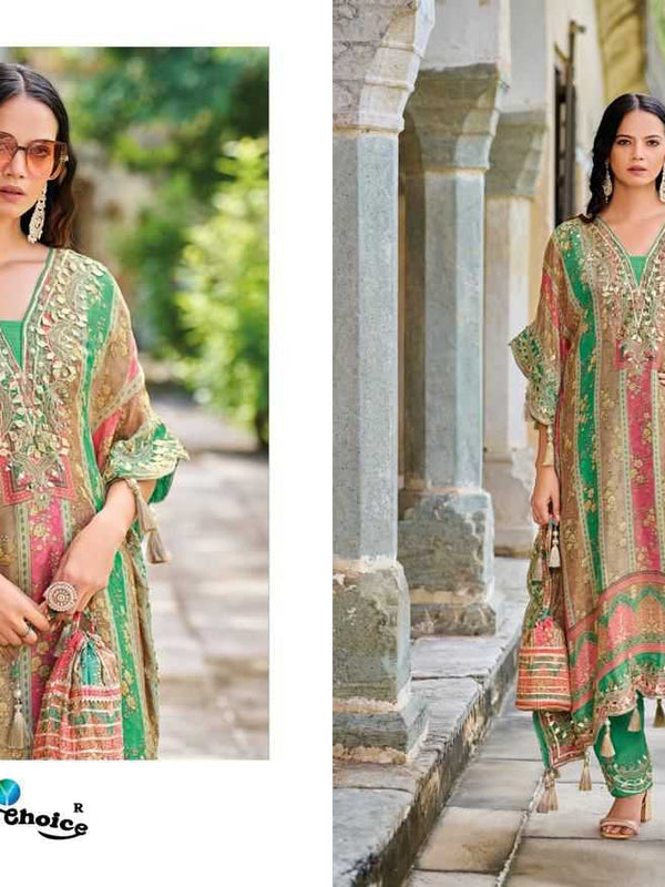 Chinon RIN184 Kaftan Suits & Dresses Wedding Collections Festive Collections Wholesale Embroidery Suits Designer Suits Kaftan Dresses