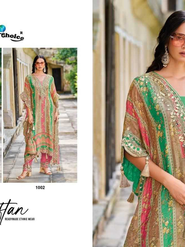 Chinon RIN184 Kaftan Suits & Dresses Wedding Collections Festive Collections Wholesale Embroidery Suits Designer Suits Kaftan Dresses