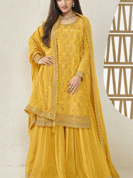 Chinon RIN184 KARVA Suits & Dresses Wedding Collections Festive Collections Wholesale Sharara Salwar Suits Punjabi Suit Designer Suits
