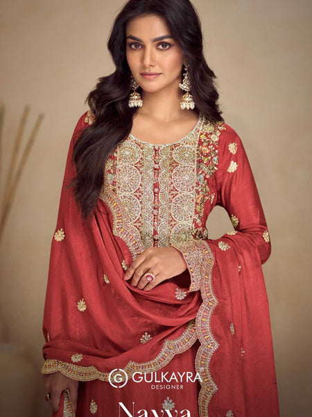 Chinon RIN184 NAVYA Suits & Dresses Wedding Collections Festive Collections Wholesale Sharara Salwar Suits Palazzo Suit Wedding Suits