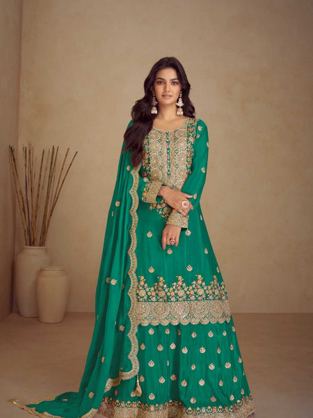 Chinon RIN184 NAVYA Suits & Dresses Wedding Collections Festive Collections Wholesale Sharara Salwar Suits Palazzo Suit Wedding Suits