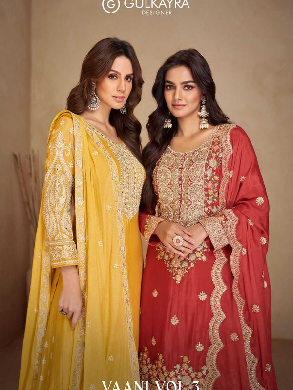 Chinon RIN184 Vaani Vol.3 Suits & Dresses Wedding Collections Festive Collections Wholesale Embroidery Suits Wedding Suits Designer Suits