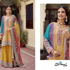 Chinon RIN184 VENIC Suits & Dresses Wedding Collections Festive Collections Wholesale Sharara Salwar Suits Designer Suits Eid Collections