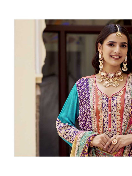 Chinon RIN184 VENIC Suits & Dresses Wedding Collections Festive Collections Wholesale Sharara Salwar Suits Designer Suits Eid Collections