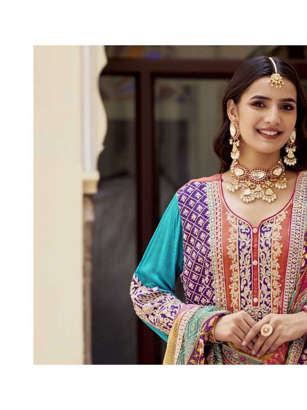 Chinon RIN184 VENIC Suits & Dresses Wedding Collections Festive Collections Wholesale Sharara Salwar Suits Designer Suits Eid Collections