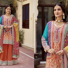 Chinon RIN184 VENIC Suits & Dresses Wedding Collections Festive Collections Wholesale Sharara Salwar Suits Designer Suits Eid Collections