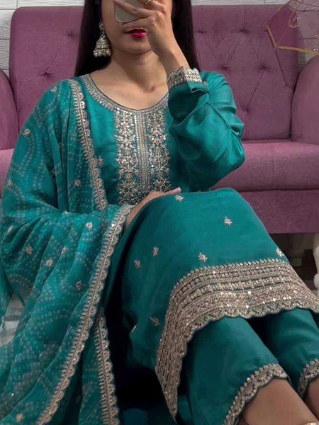 Chinon RIN212 7028 Suits & Dresses Wholesale Ladies Suits Printed Suits Palazzo Suit