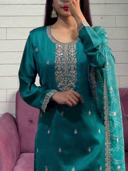Chinon RIN212 7028 Suits & Dresses Wholesale Ladies Suits Printed Suits Palazzo Suit